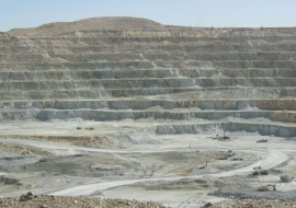 نمایی از معدن مس میدوک